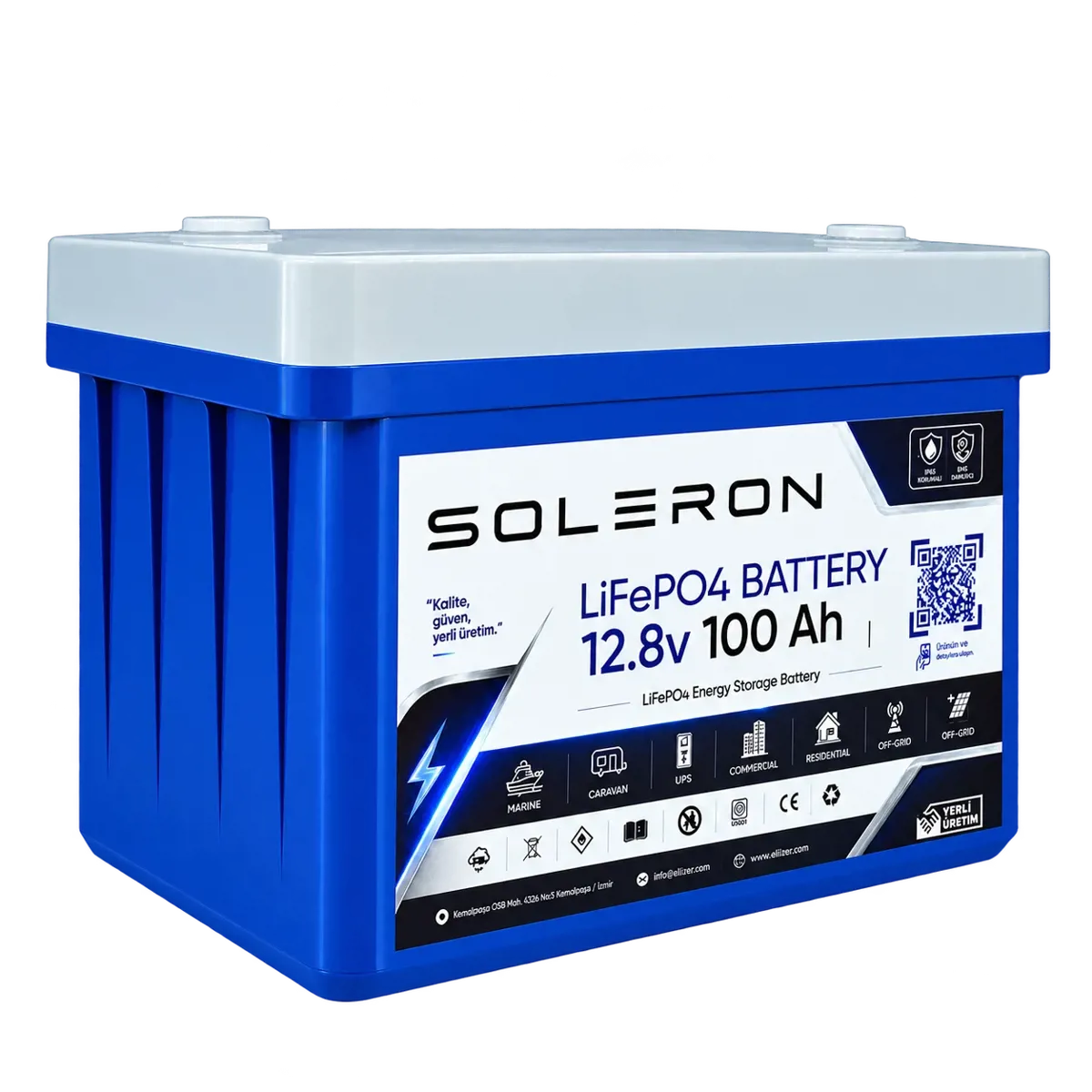 Soleron 12.8V 100 Ah Lityum Batarya - Soleron - Ürün Görseli 1