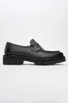 ERKEK DERİ KALIN TABAN LOAFER AYAKKABI - TABA FLOTER