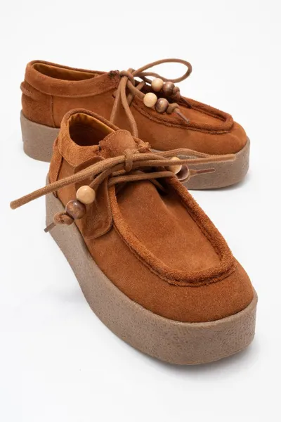 Kadın Deri Ayakkabı HAKI SUET TABA