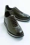 ERKEK DERİ AYAKKABI - HAKI