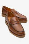 ERKEK DERİ LOAFER AYAKKABI - TABA