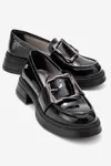 KADIN TOKALI LOAFER - SIYAH KIRISIK RUGAN