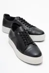 KADIN DERİ SNEAKER - SIYAH