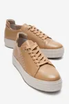KADIN DERİ SNEAKER - BISCUIT