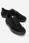 KADIN DERİ SNEAKER AYAKKABI - SIYAH SUET