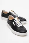 KADIN DERİ SNEAKER AYAKKABI - SIYAH ALTIN