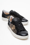 KADIN DERİ SNEAKER AYAKKABI - SIYAH ALTIN