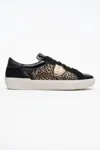 KADIN DERİ SNEAKER AYAKKABI - SIYAH ALTIN
