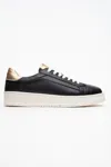 KADIN DERİ SNEAKER AYAKKABI - SIYAH ALTIN