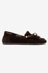 KADIN DERİ LOAFER - KAHVE SUET