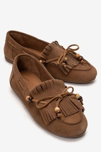 KADIN DERİ LOAFER - SIGARRO SUET