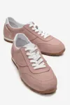 KADIN DERİ SNEAKER - PUDRA SUET