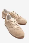 KADIN DERİ SNEAKER - KUM SUET
