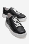 ERKEK DERİ SNEAKERS - SIYAH