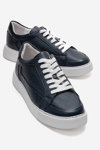 ERKEK DERİ SNEAKERS - LACIVERT