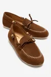 KADIN DERİ LOAFER - KAHVE SUET