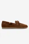 KADIN DERİ LOAFER - MAVI SUET