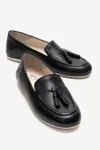 KADIN DERİ LOAFER - SIYAH