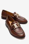 KADIN DERİ LOAFER - TABA