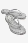 KADIN PARMAK ARASI FLIP FLOP TERLİK - SILVER