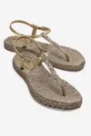 KADIN PARMAK ARASI FLIP FLOP SANDALET - PLATIN