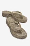 KADIN PARMAK ARASI FLIP FLOP TERLİK - PLATIN
