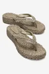 KADIN PARMAK ARASI FLIP FLOP TERLİK - PLATIN