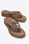 KADIN PARMAK ARASI FLIP FLOP TERLİK - MOCHA