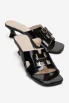 KADIN TOKALI TOPUKLU TERLİK - SIYAH
