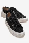 KADIN TAŞLI SNEAKERS - SIYAH