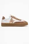 KADIN DERİ SNEAKER AYAKKABI - VIZON SUET BEYAZ