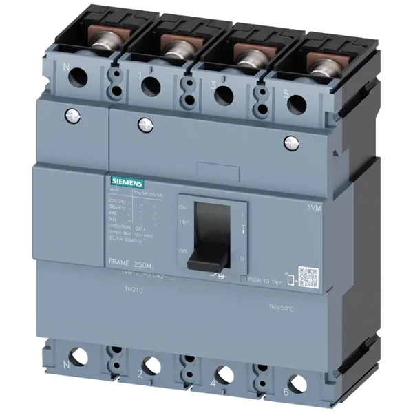 SIEMENS 200A. 25KA 4 KUTUPLU TMS SABİT TERMİK AYARLI - SIEMENS - Ürün Görseli 1
