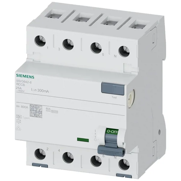 SIEMENS 4X25A 300MA TİP A KAÇAK AKIM RÖLESİ  - SIEMENS - Ürün Görseli 1