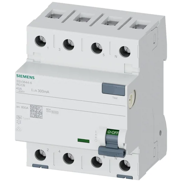 SIEMENS 4X40A 300MA TİP A KAÇAK AKIM RÖLESİ  - SIEMENS - Ürün Görseli 1