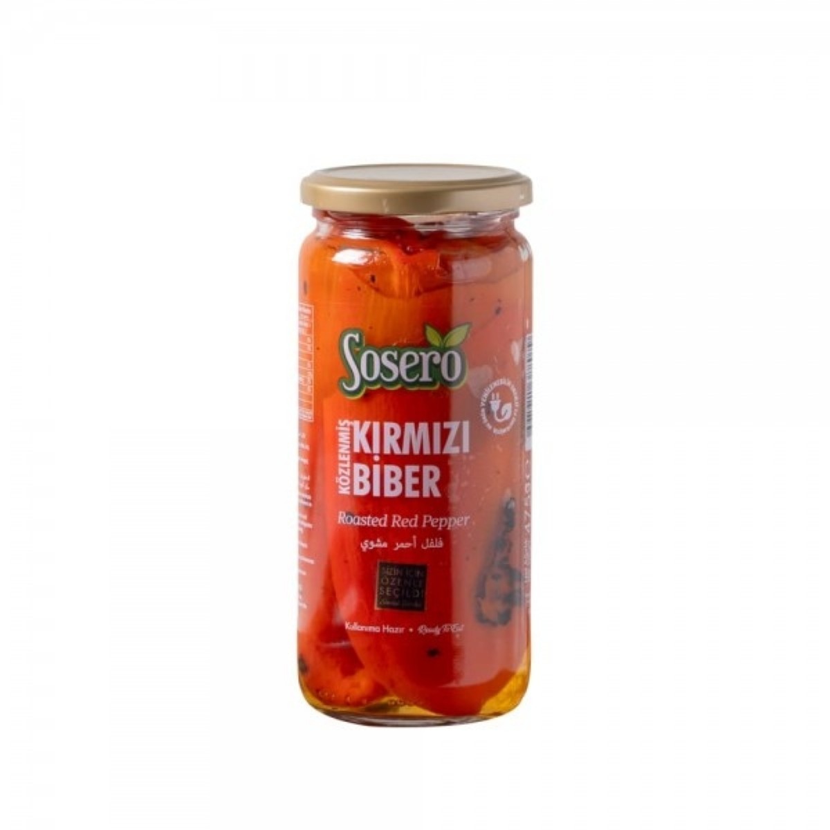 Sosero Közlenmiş Kırmızı Biber 475 gr Cam Kavanoz