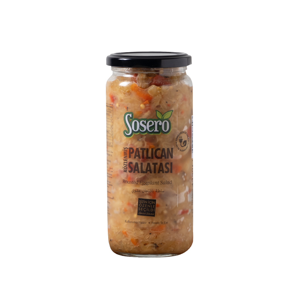Sosero Közlenmiş Patlıcan Salatası 435 gr Cam Kavanoz