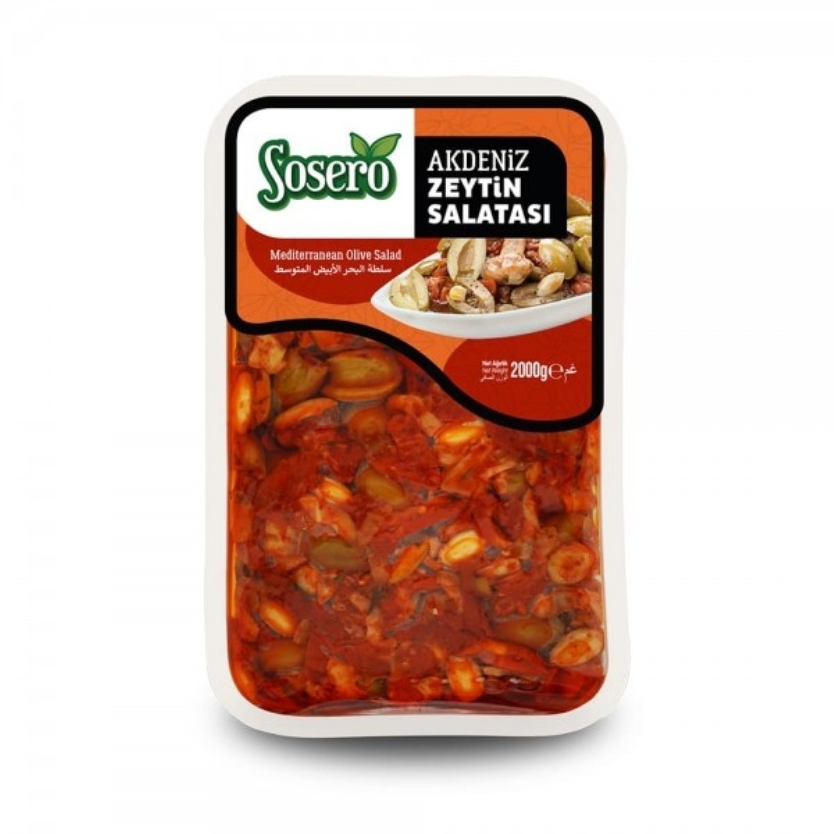 Sosero Akdeniz Zeytin Salatası 1700 gr Tabak