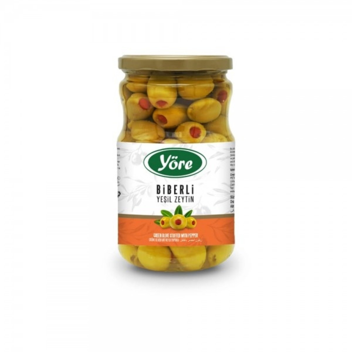 Yöre Biber Dolgulu İşlem Görmüş Salamura Yeşil Zeytin 400 gr