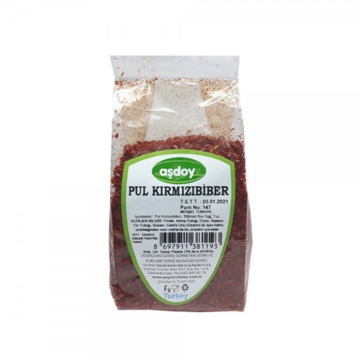 Aşdoy Kırmızı Pul Biber 125 gr