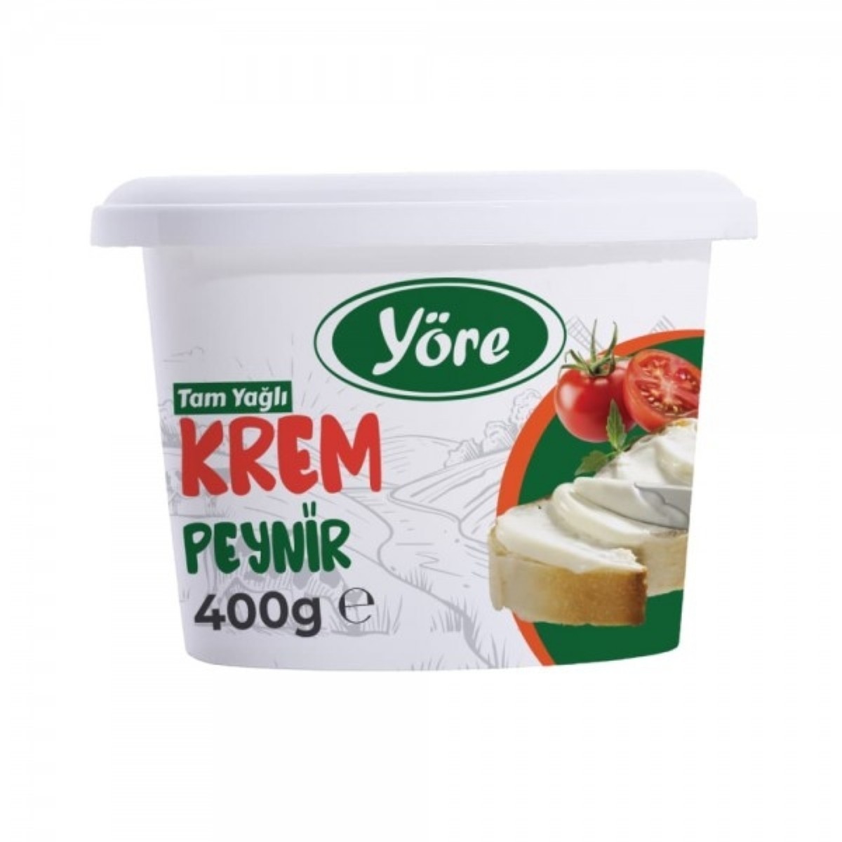 Yöre Tam Yağlı Krem Peynir 400 gr