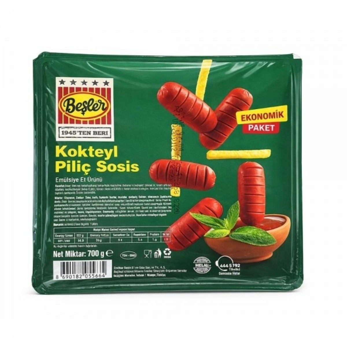 Beşler Piliç Dökme Sosis 700 gr