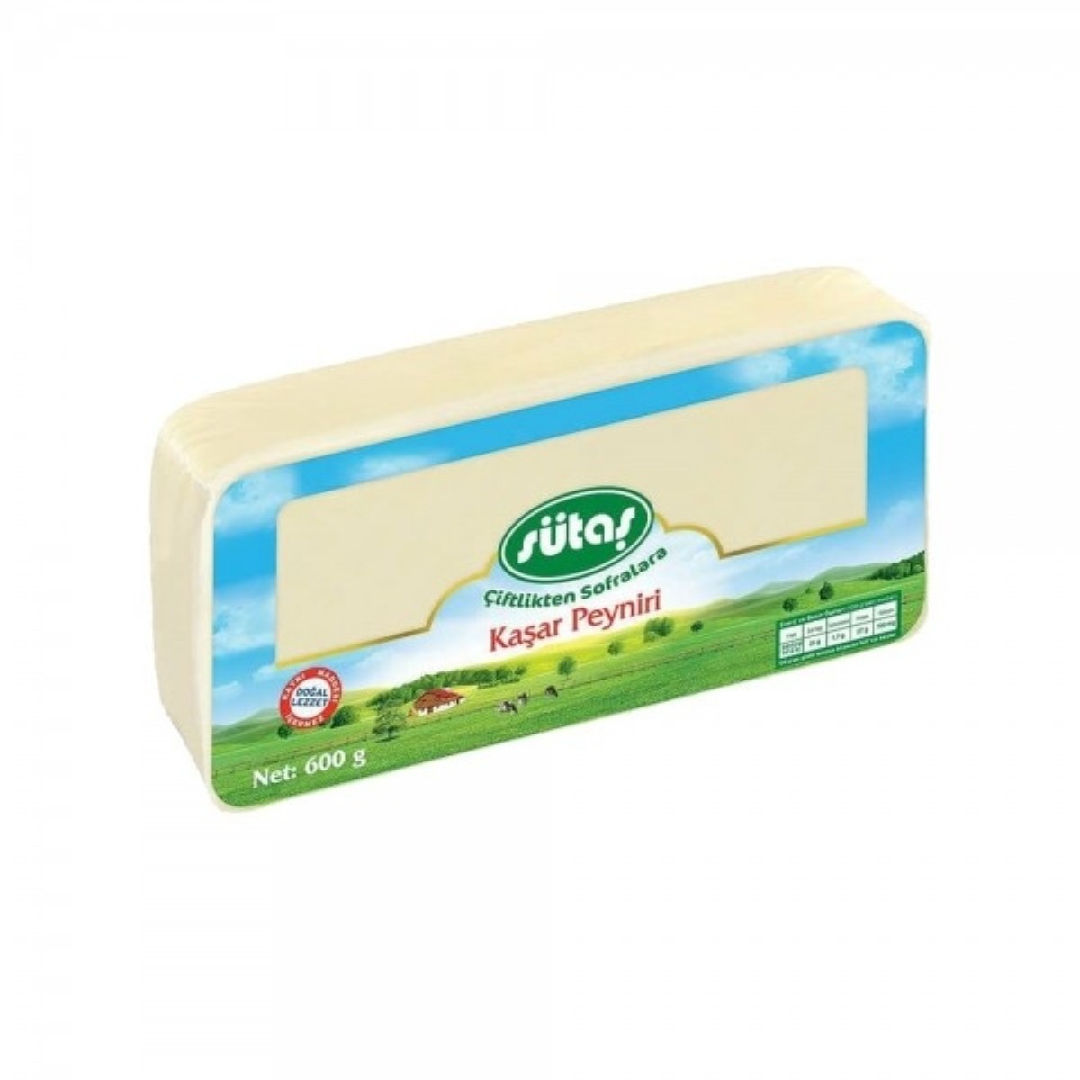 Sütaş Tam Yağlı Taze Kaşar Peyniri 600 gr
