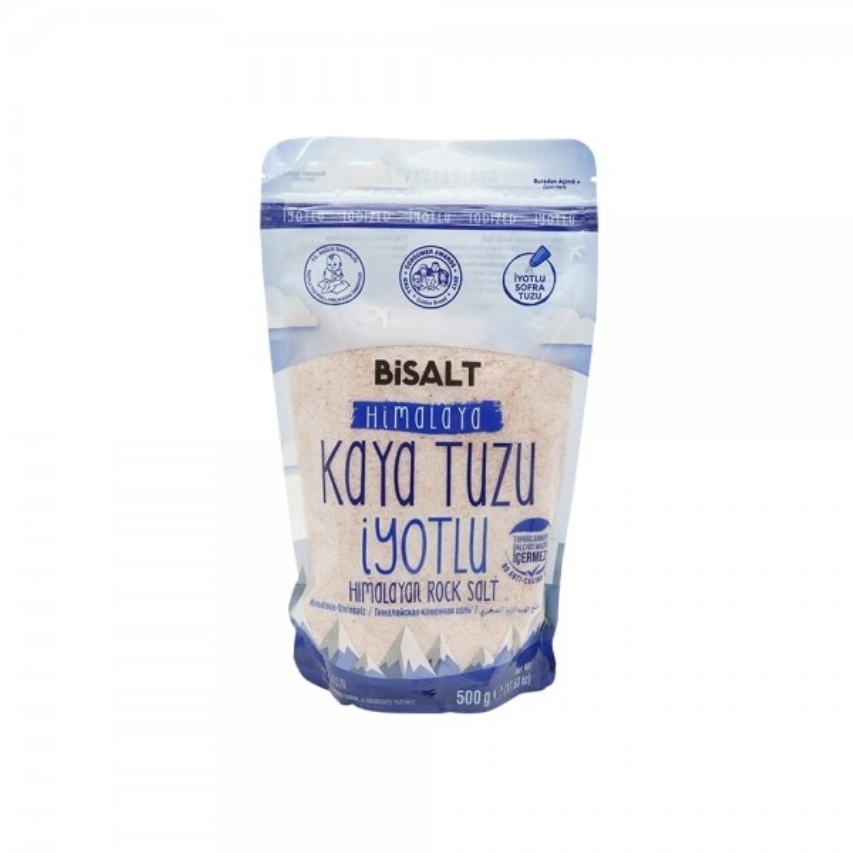 Bisalt İyotlu Himalaya Kaya Tuzu 500 gr
