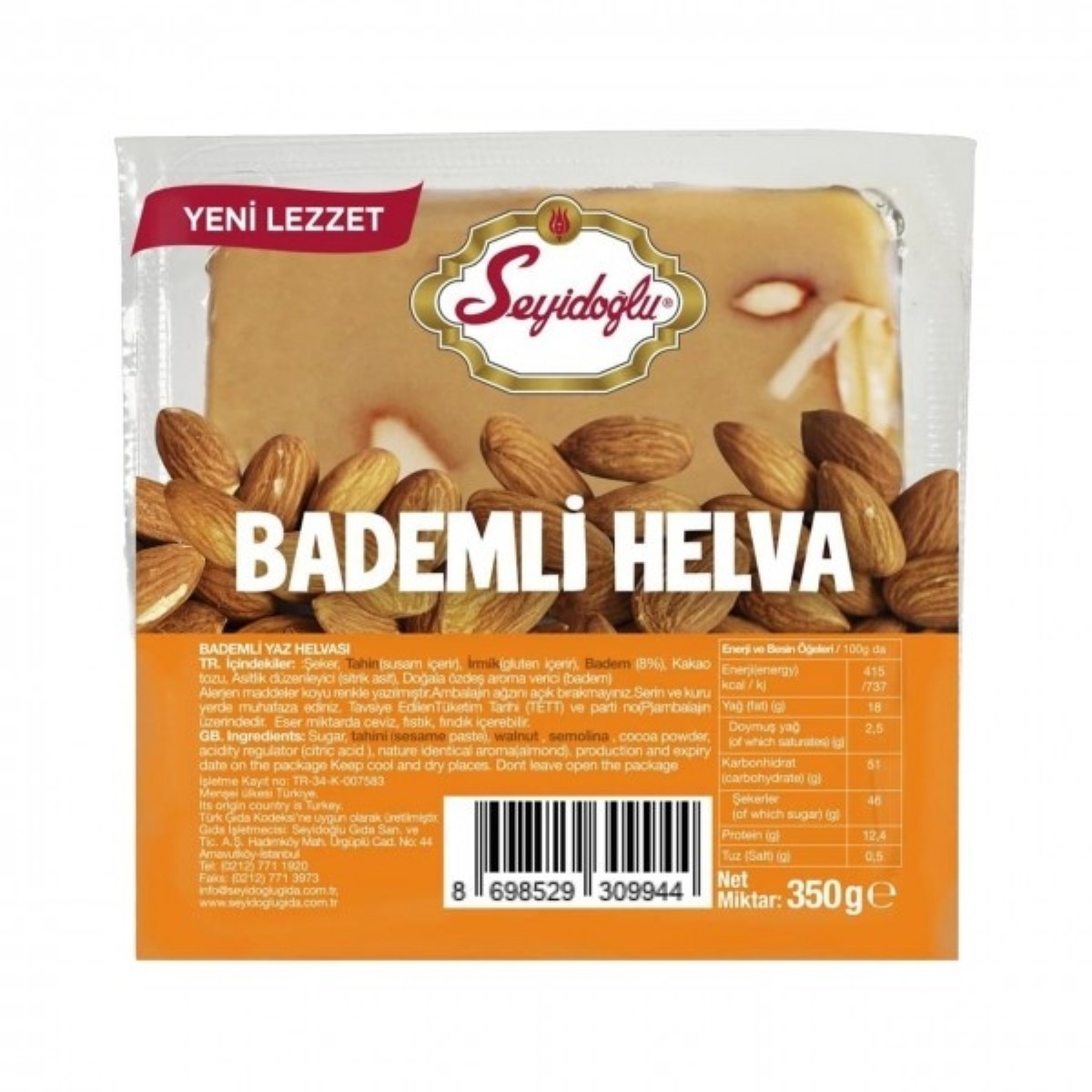 Seyidoğlu Bademli Vakumlu Helva 350 gr