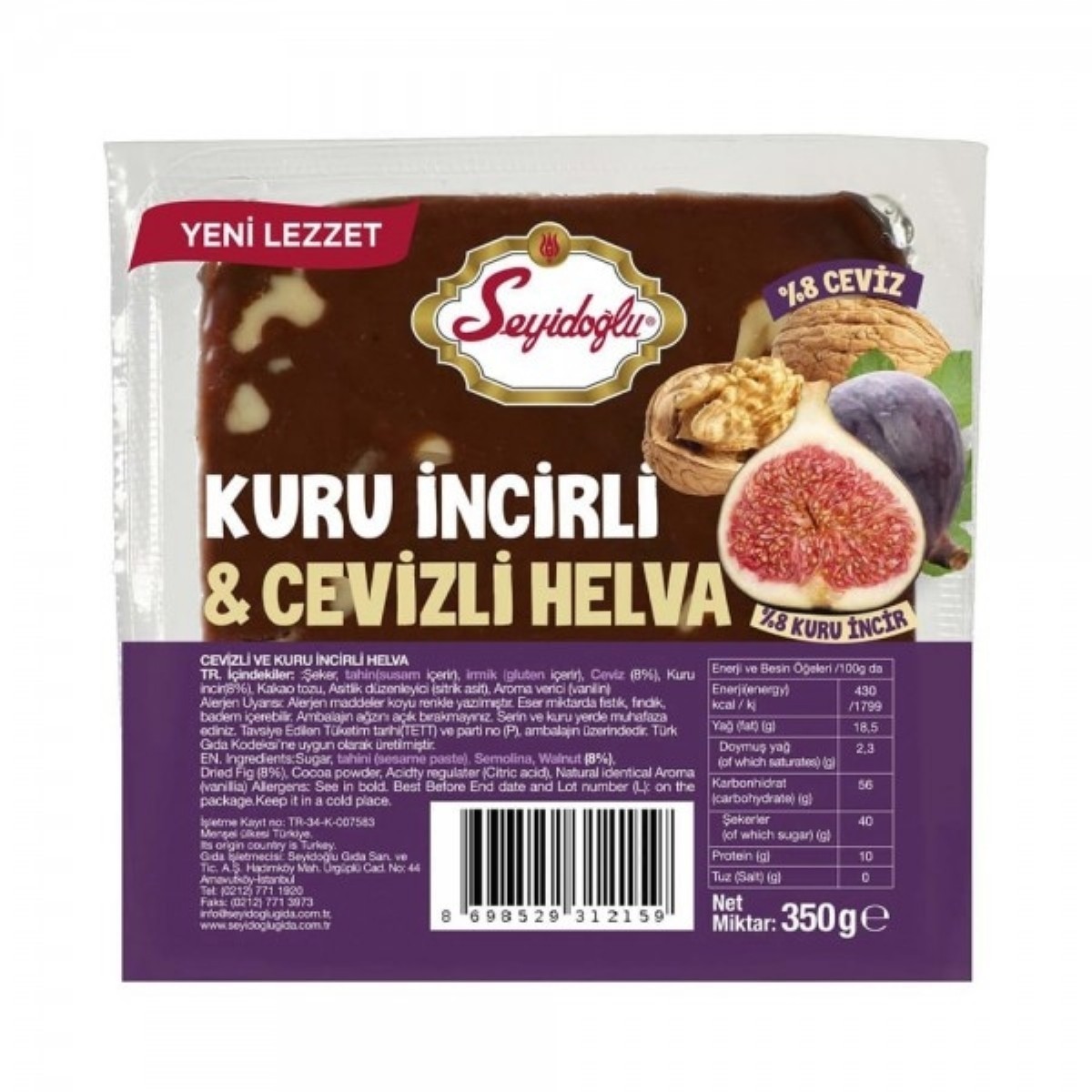 Seyidoğlu Kuru İncirli Cevizli Helva 350 gr