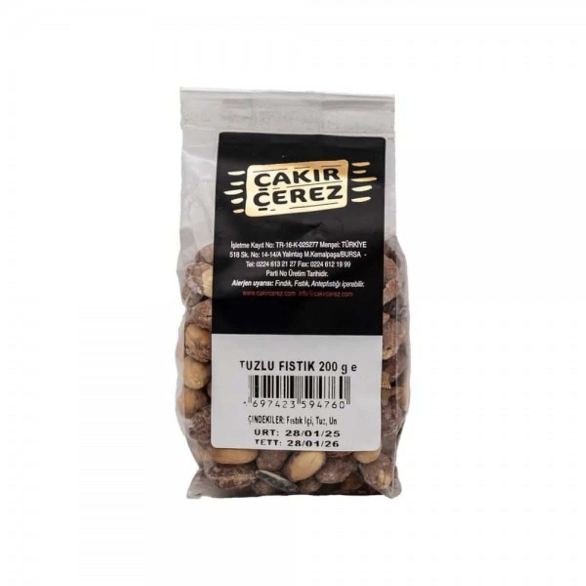 Çakır Çerez Tuzlu Fıstık 200 gr