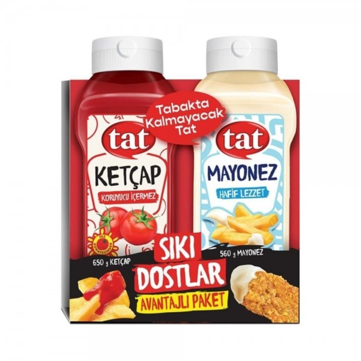 Tat Sıkı Dostlar Ketçap 650+Mayonez 560 gr