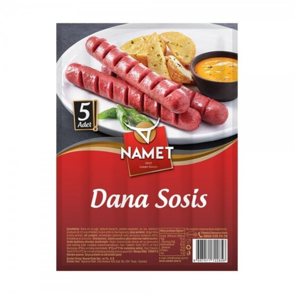Namet Dana Sosis 5'Li 210 gr