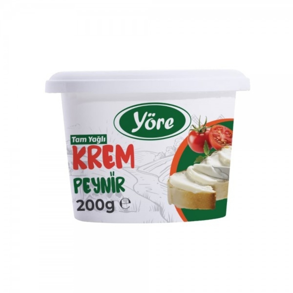 Yöre Tam Yağlı Krem Peynir 200 gr