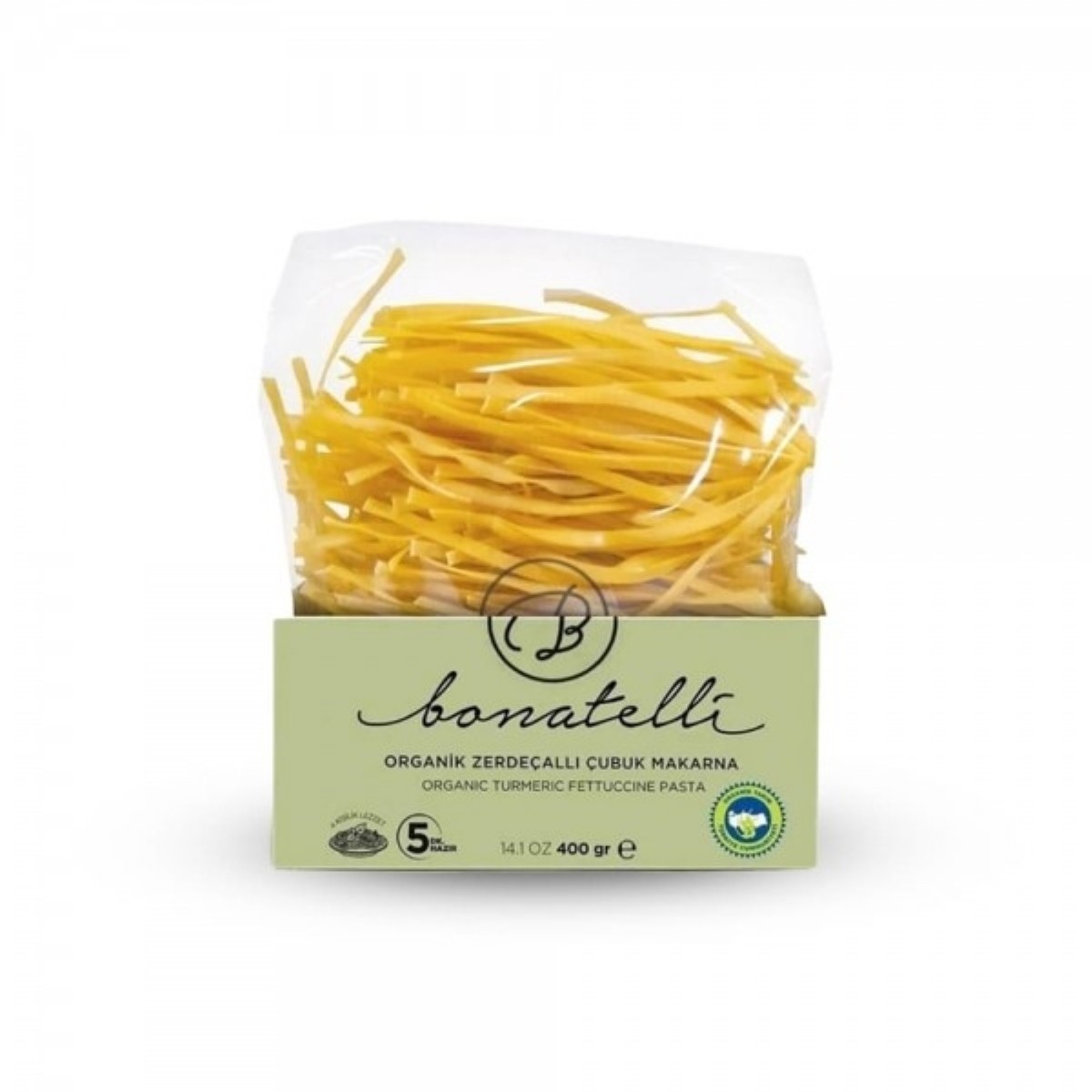 Bonatelli Organik Zerdeçallı Çubuk Makarna 400 gr